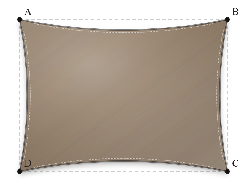 Voile d'ombrage - Forme Rectangle - Bois flotté 294 (AustralMesh)