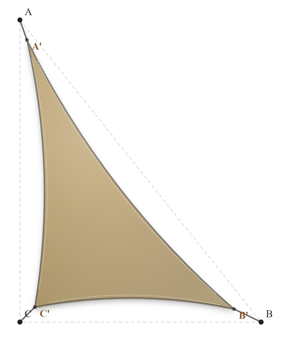 Voile d'ombrage - Forme Triangle Rectangle - Sable du désert (704 AustralMesh)