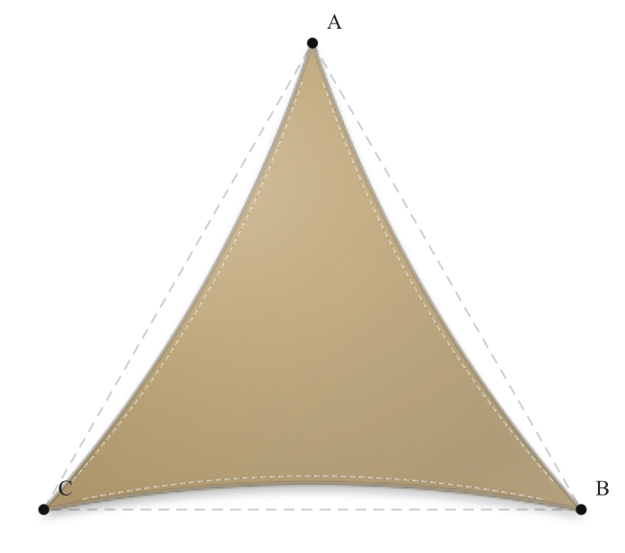 Voile d'ombrage - Forme Triangle - Sable du désert (704 AustralMesh)