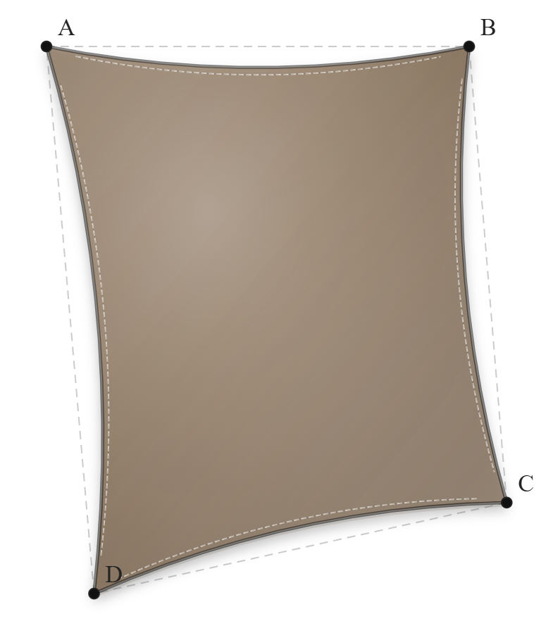 Voile d'ombrage - Forme Trapèze - Bois flotté 294 (AustralMesh)