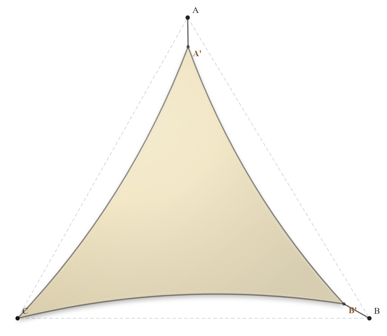 Voile d'ombrage - Forme Triangle - Champagne 86-2175