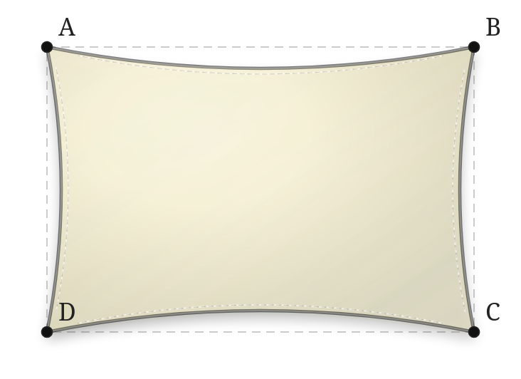 Voile d'ombrage - Forme Rectangle - Naturel (759 AustralMesh)