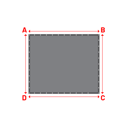 Bâche Rectangle en CoverEco 640 : une bâche simple & efficace Ecolac 640 - 7196 (RAL 7037) - 2.38x2.00m