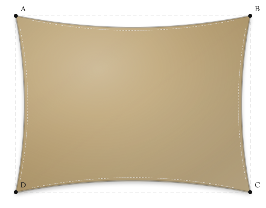 Voile d'ombrage - Forme Rectangle - Sable du désert (704 AustralMesh)
