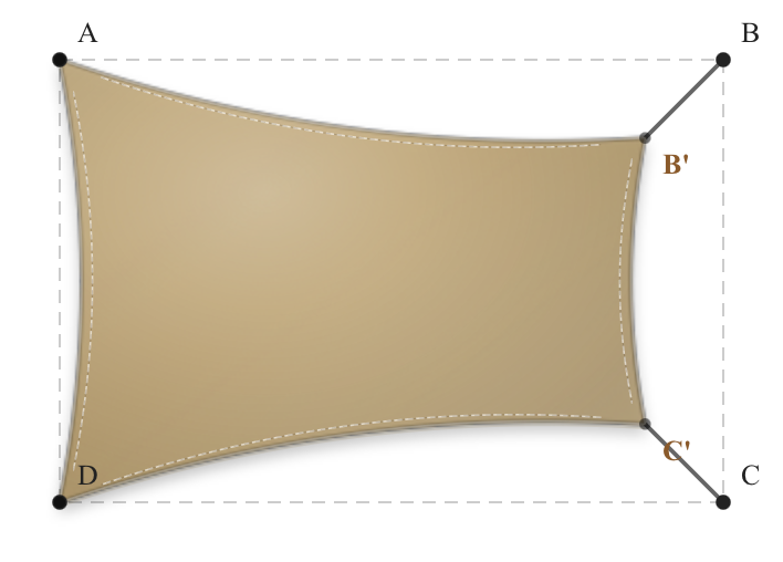 Voile d'ombrage - Forme Rectangle - Sable du désert (704 AustralMesh)