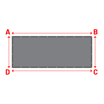 Bâche Rectangle en CoverEco 640 : une bâche simple & efficace Ecolac 640 - 7196 (RAL 7037) - 3.67x1.45m