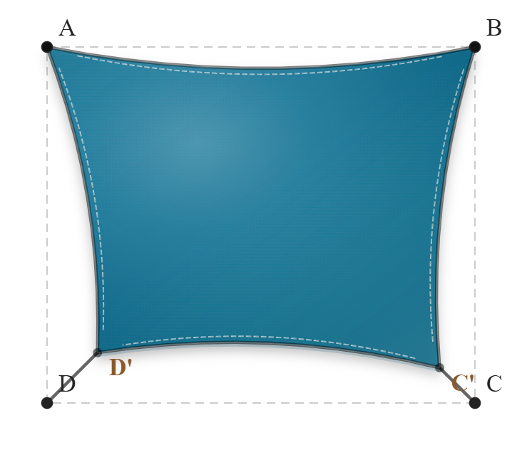 Voile d'ombrage - Forme Rectangle - 263 Bleu Azur