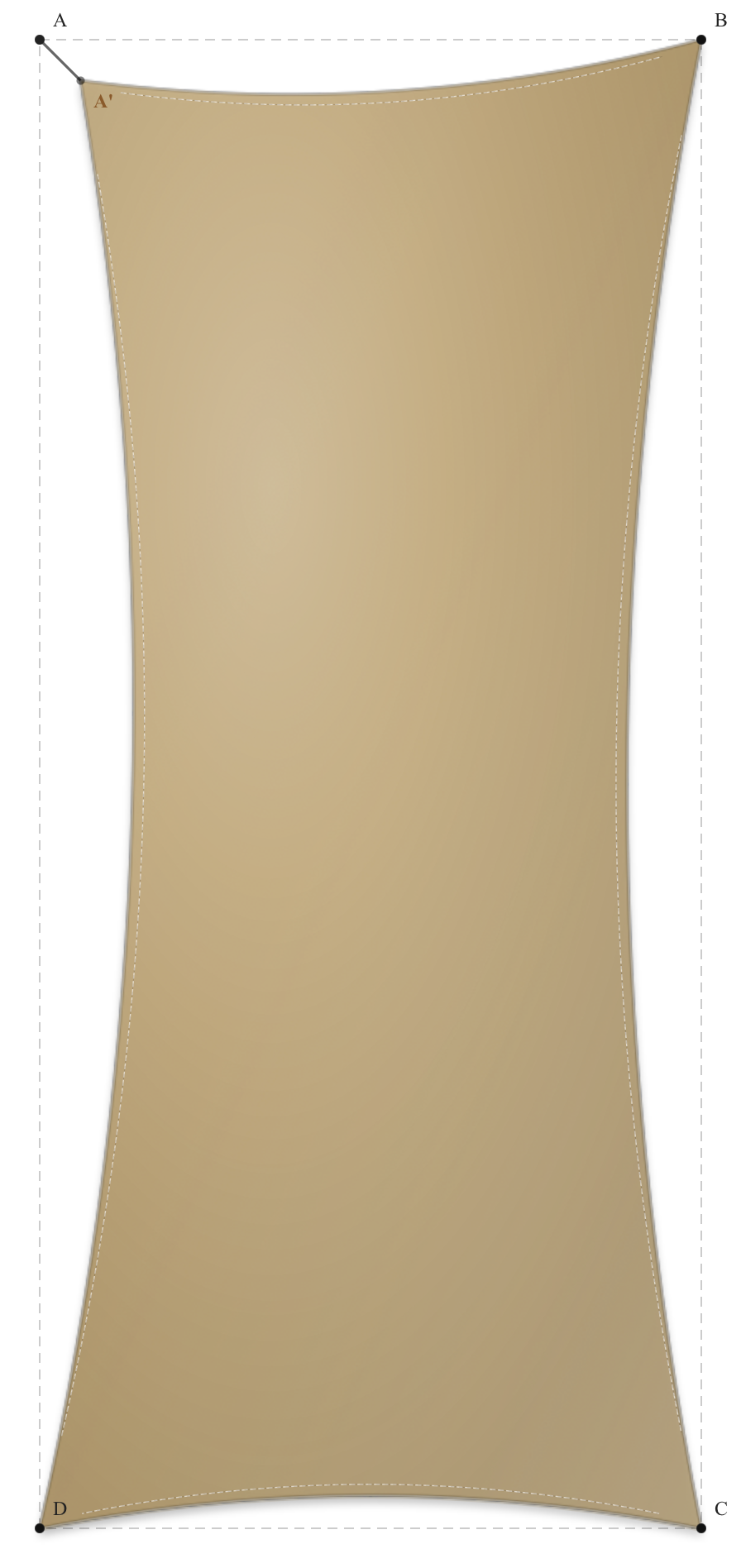 Voile d'ombrage - Forme Rectangle - Sable du désert (704 AustralMesh)