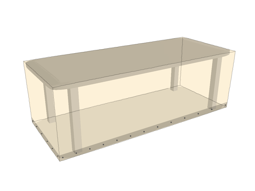Table de jardin rectangle en Protect 670 : La référence en matière de protection étanche Beige ral 1015