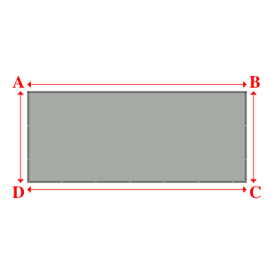 Bâche Rectangle en Protect 670 : La référence en matière de protection étanche Gris clair RAL 7038 - 6.00x2.50m