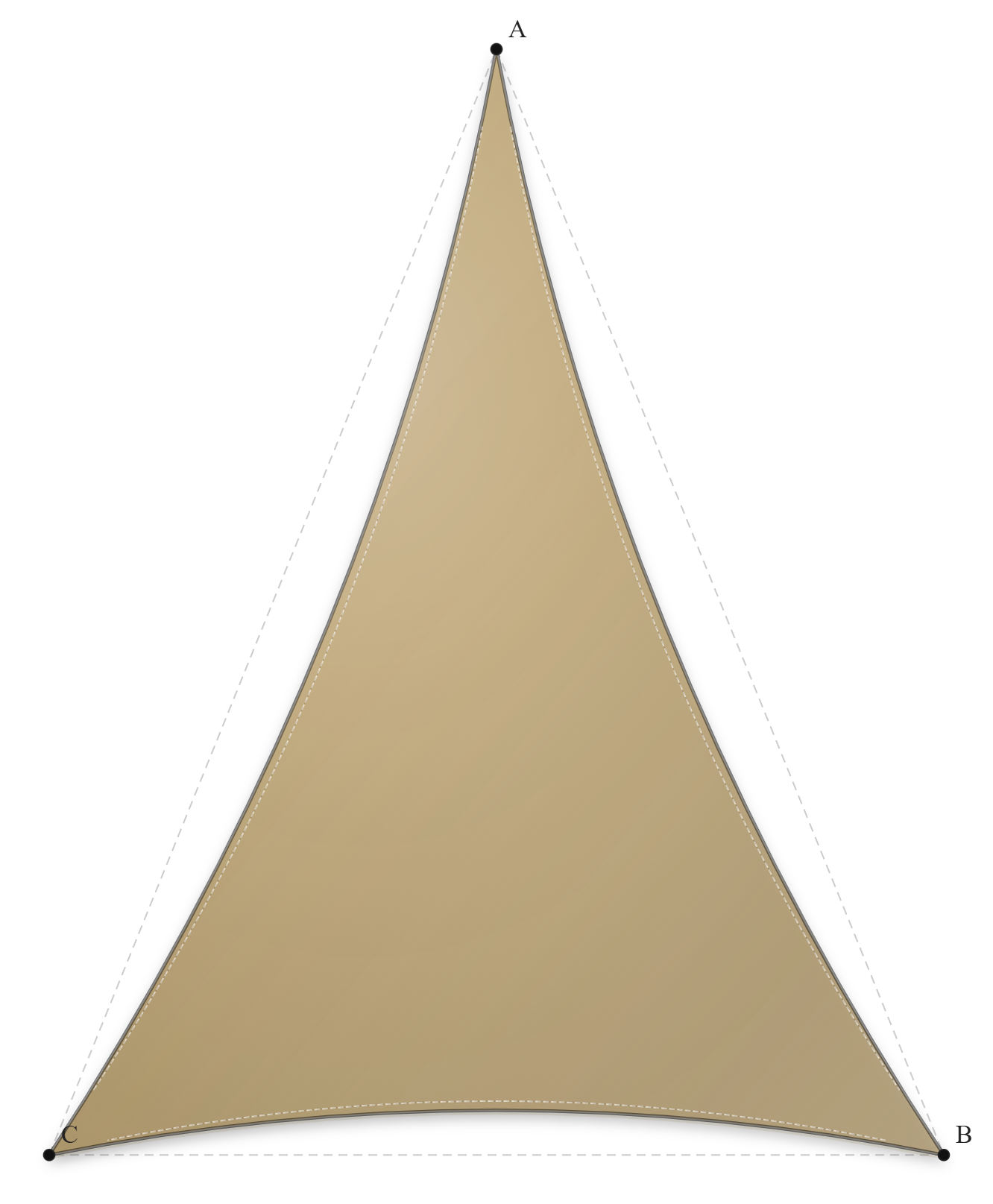 Voile d'ombrage - Forme Triangle - Sable du désert (704 AustralMesh)